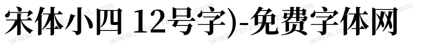 宋体小四 12号字)字体转换